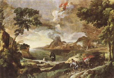 DUGHET, Gaspard Landscape with St Augustine and the Mystery of the Trinity (mk08) china oil painting image